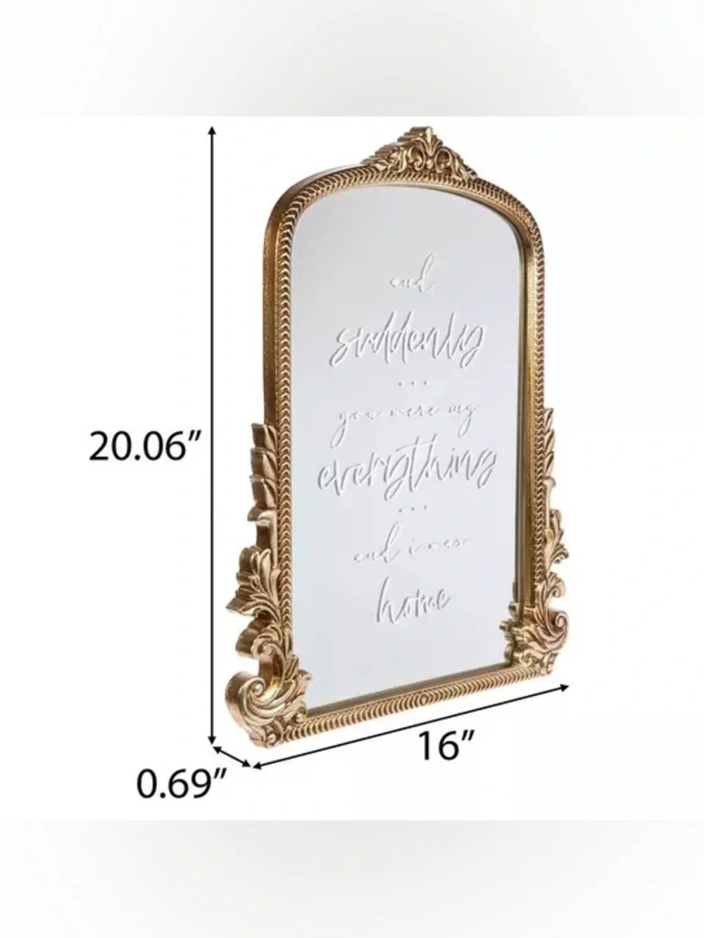 Gold I Was Home Bordeaux Arch Wall Mirror